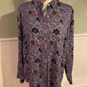 J. Jill Multicolor Patterned Women’s Silky Blouse